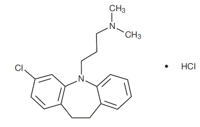 Anafranil™ (clomipramine hydrochloride) Structural Formula Illustration