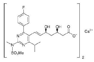 CRESTOR (rosuvastatin calcium) Structural Formula - Illustration