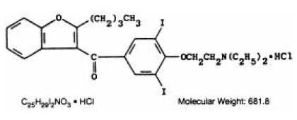 CORDARONE® (amiodarone) Structural Formula - Illustration