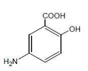 PENTASA® (mesalamine) Structural Formula - Illustration