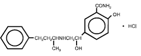 TRANDATE® (labetalol hydrochloride) Structural Formula Illustration