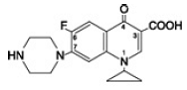Cipro (ciprofloxacin betaine) Structural Formula Illustration