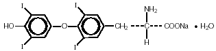 LEVOTHROID® (levothyroxine sodium) Structural Formula Illustration