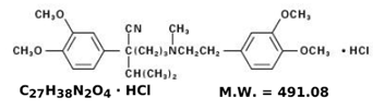 CALAN (verapamil hydrochloride) Structural Formula Illustration
